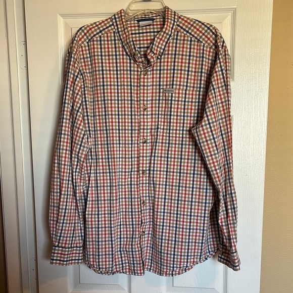 Columbia men’s checkered long sleeve button down shirt size XL - Picture 1 of 8